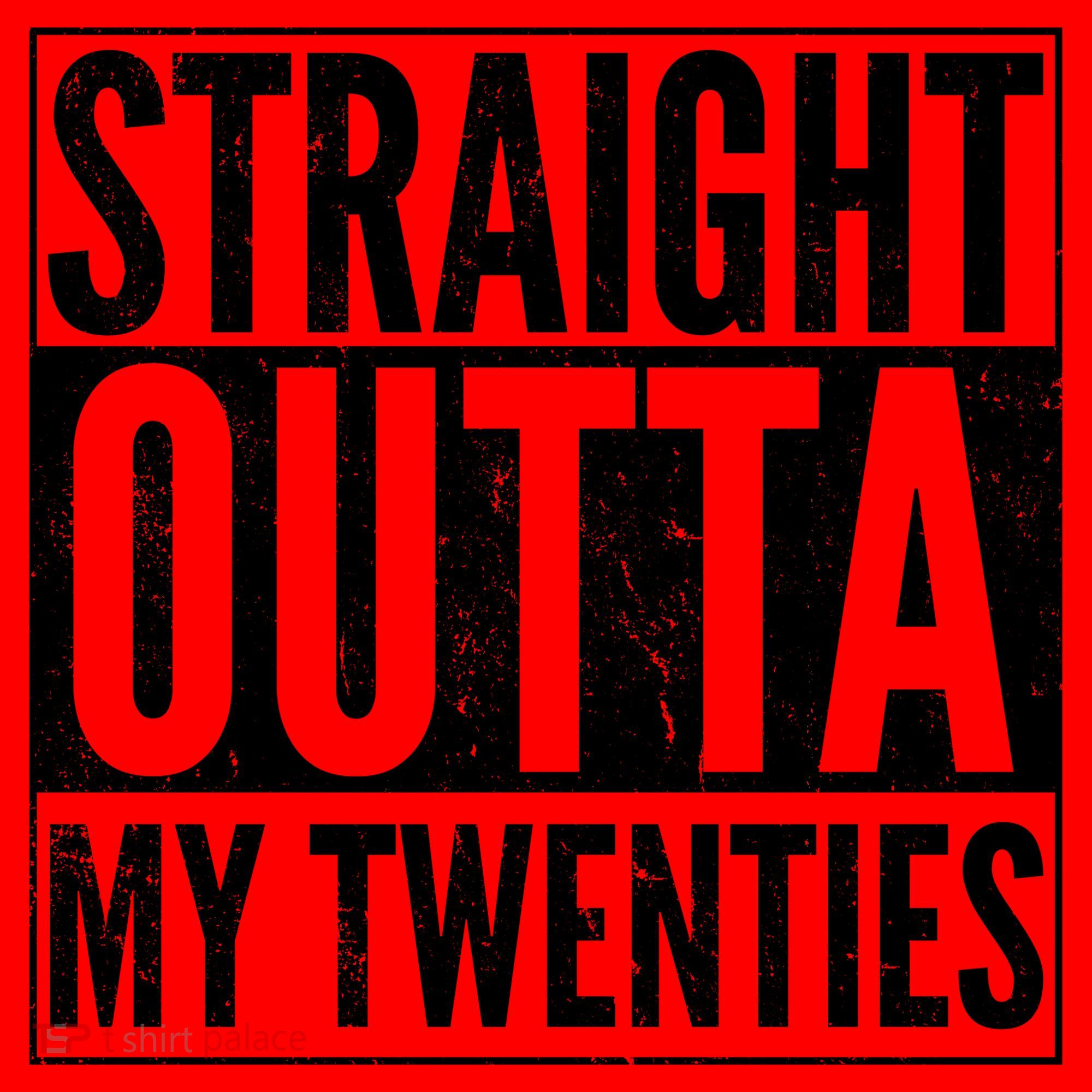20th Birthday - Straight Outta My Twenties Santa Hat