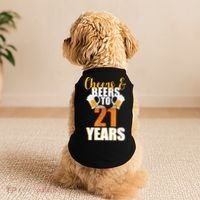21st Birthday Cheers & Beers To 21 Years Doggie Tank thumb 2
