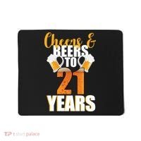 21st Birthday Cheers & Beers To 21 Years Mousepad thumb 0