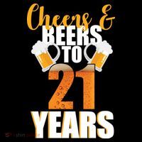21st Birthday Cheers & Beers To 21 Years Mousepad thumb 1