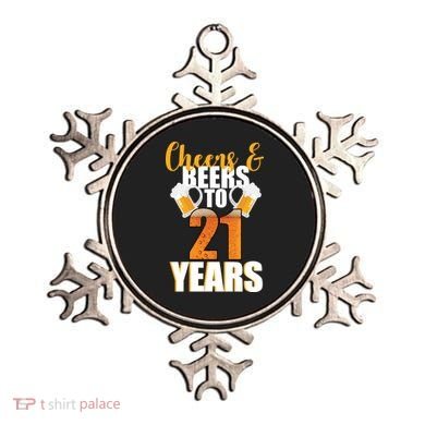 21st Birthday Cheers & Beers To 21 Years Ornament
