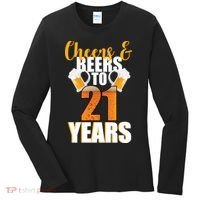 21st Birthday Cheers & Beers To 21 Years Women's Long Sleeve Shirt thumb 0
