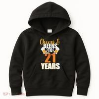 21st Birthday Cheers & Beers To 21 Years Kids Hoodie thumb 0