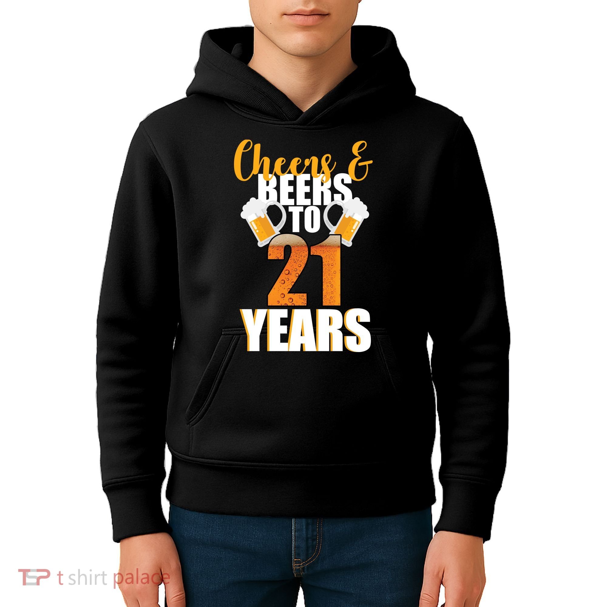 21st Birthday Cheers & Beers To 21 Years Kids Hoodie