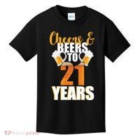 21st Birthday Cheers & Beers To 21 Years Kids T-Shirt thumb 0