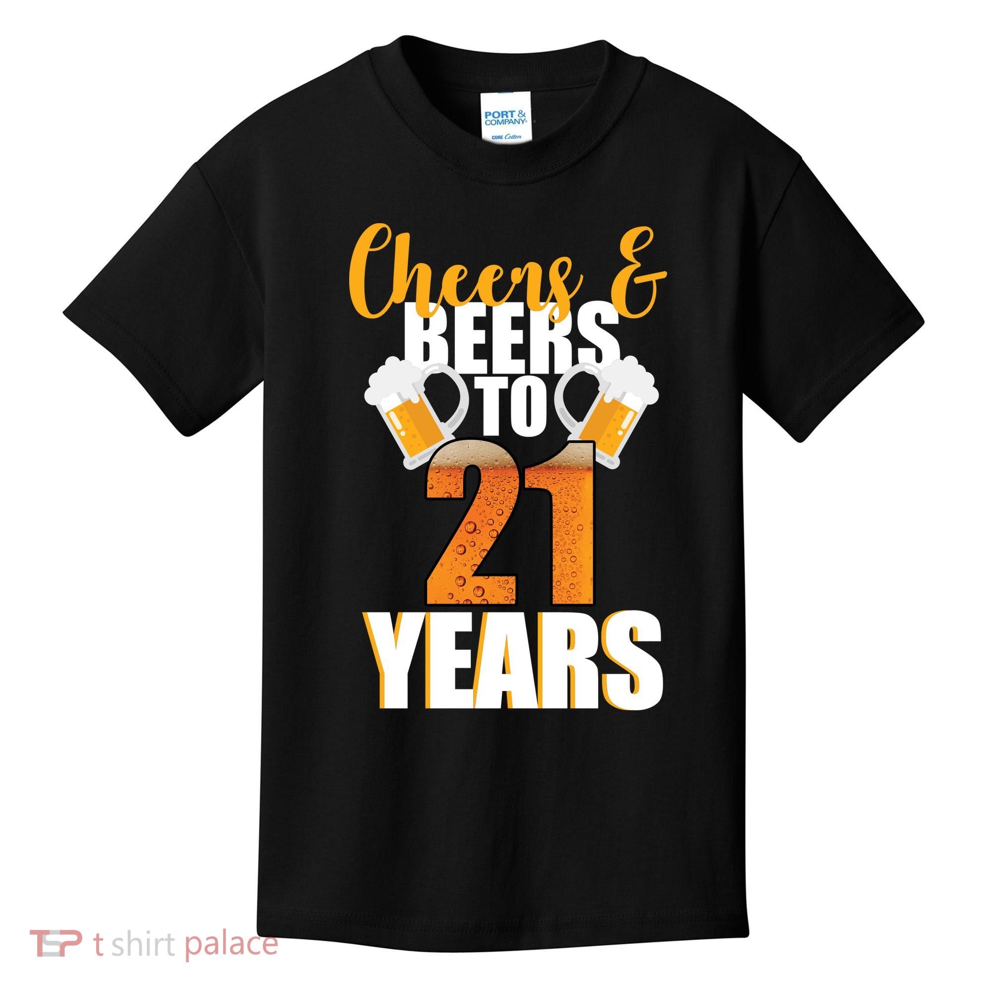 21st Birthday Cheers & Beers To 21 Years Kids T-Shirt