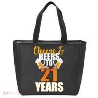 21st Birthday Cheers & Beers To 21 Years Tote Bag thumb 0