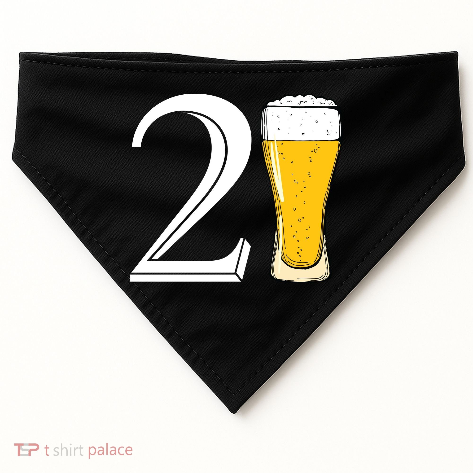 21st Birthday Funny Beer USA-Made Doggie Bandana