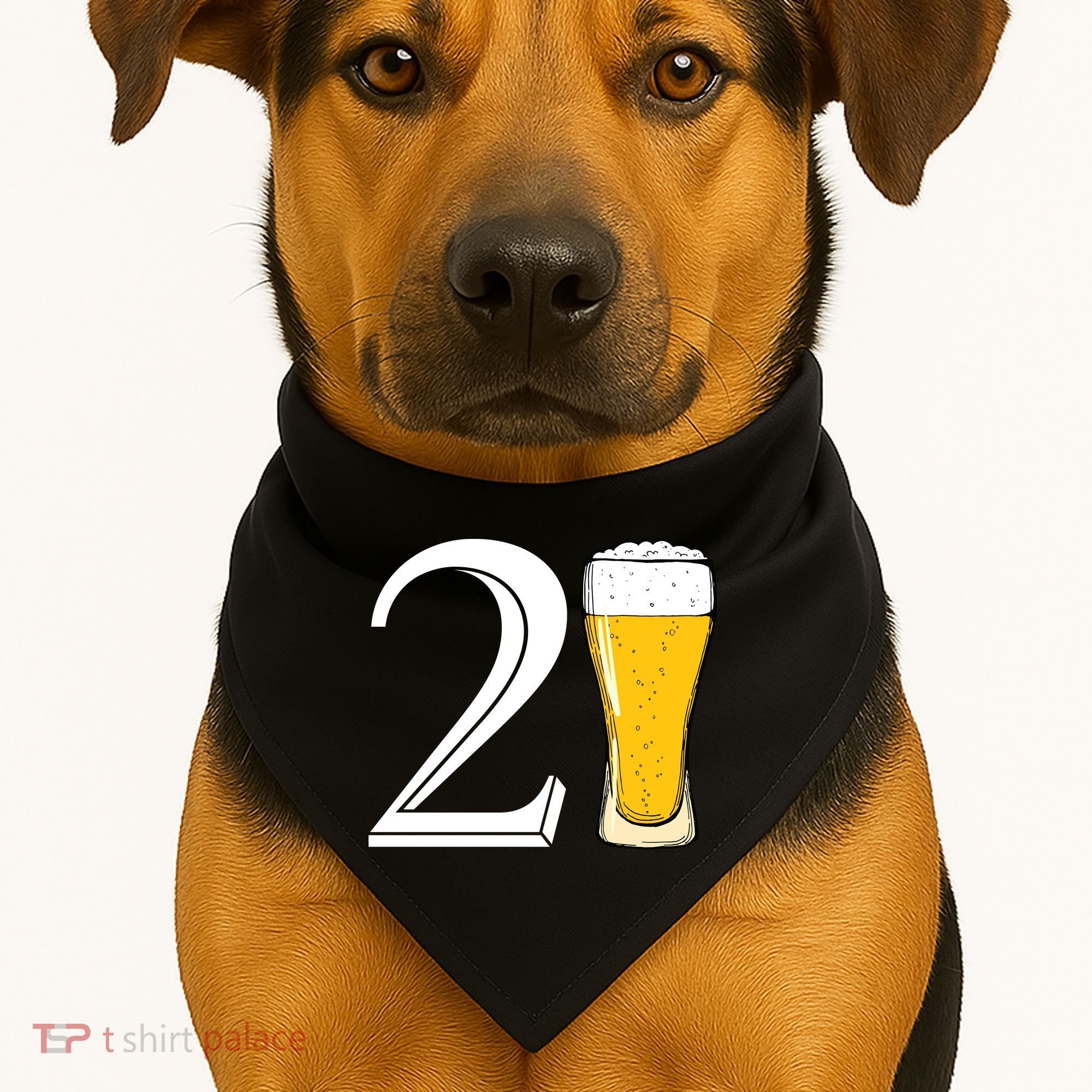 21st Birthday Funny Beer USA-Made Doggie Bandana