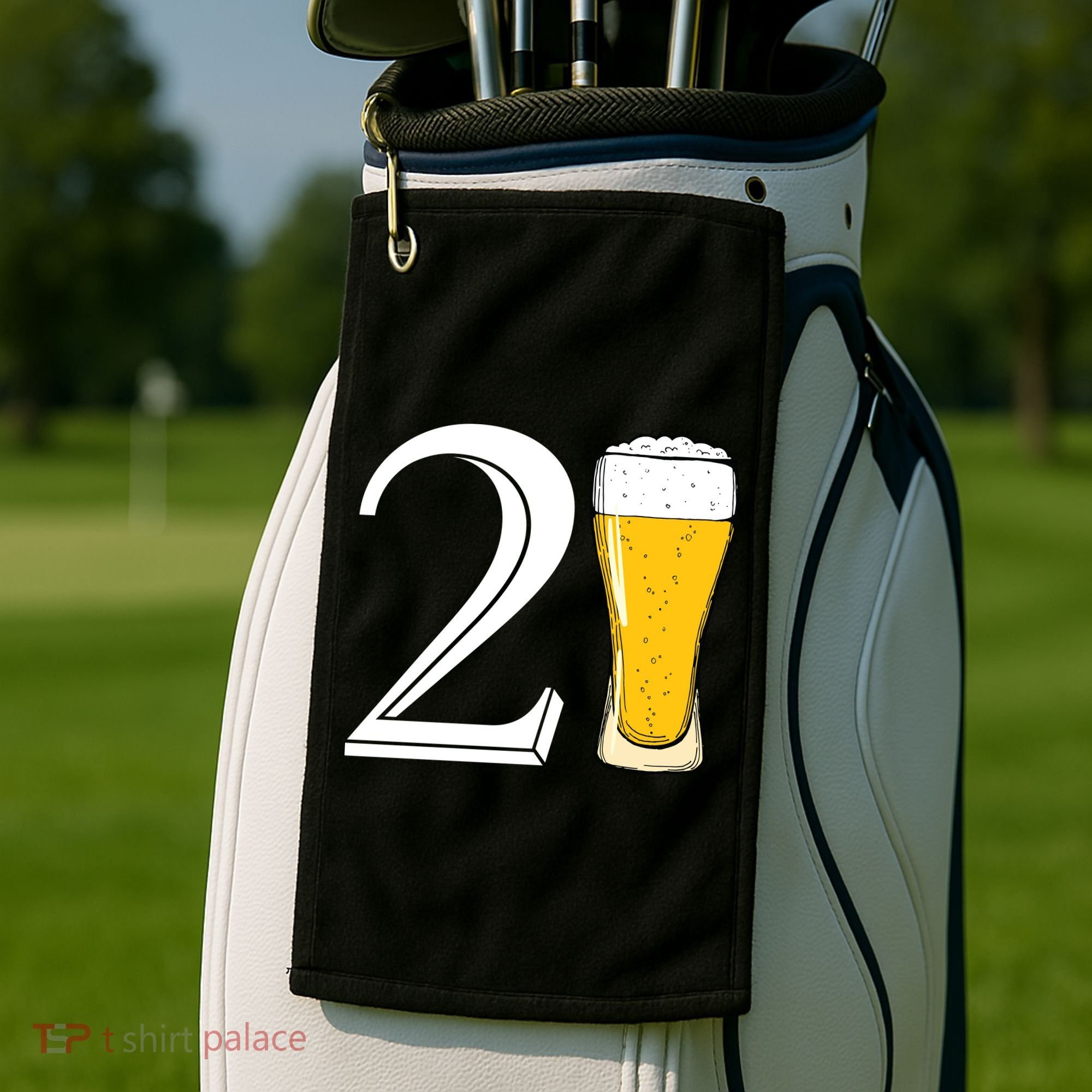21st Birthday Funny Beer Golf Towel
