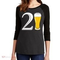 21st Birthday Funny Beer Women's Tri-Blend 3/4-Sleeve Raglan Shirt thumb 2