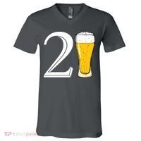 21st Birthday Funny Beer V-Neck T-Shirt thumb 0