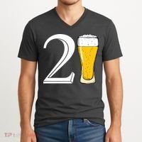 21st Birthday Funny Beer V-Neck T-Shirt thumb 2