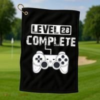 28th 28 Year Wedding Anniversary Funny Couple Golf Towel thumb 1