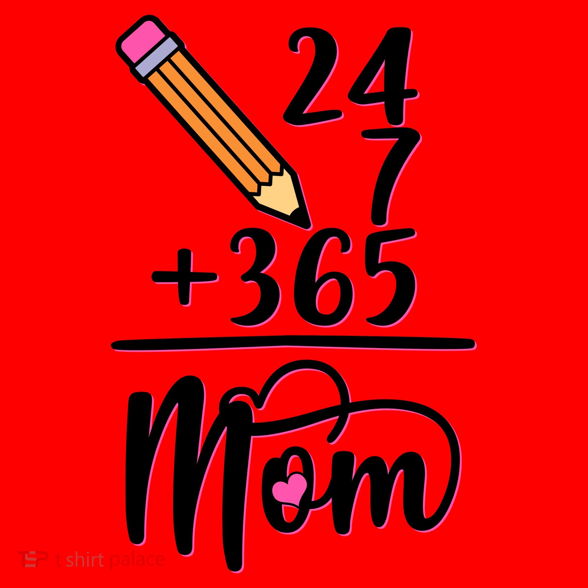 24 7 365 Days Mom Santa Hat