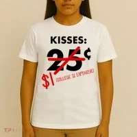 25 Cent Kisses College Is Expensive Retro  T-Shirt thumb 4