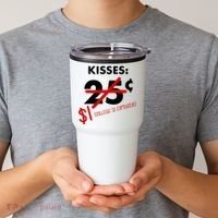 25 Cent Kisses College Is Expensive Retro  Tumbler thumb 2