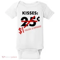 25 Cent Kisses College Is Expensive Retro  Baby Bodysuit thumb 0