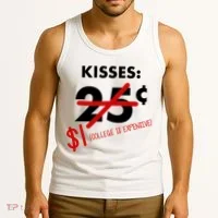 25 Cent Kisses College Is Expensive Retro  Tank Top thumb 3