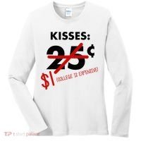 25 Cent Kisses College Is Expensive Retro  Women's Long Sleeve Shirt thumb 0