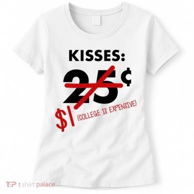 25 Cent Kisses College Is Expensive Retro  Women's T-Shirt