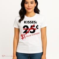25 Cent Kisses College Is Expensive Retro  Women's T-Shirt thumb 4