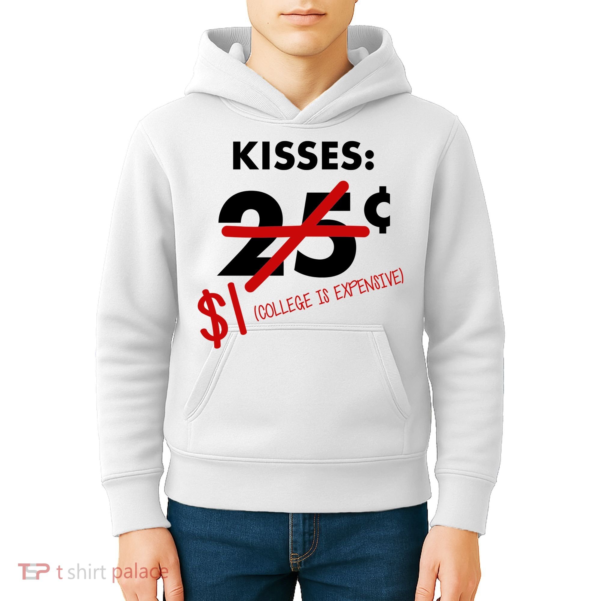 25 Cent Kisses College Is Expensive Retro  Kids Hoodie