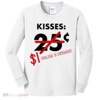 25 Cent Kisses College Is Expensive Retro  Kids Long Sleeve Shirt thumb 0
