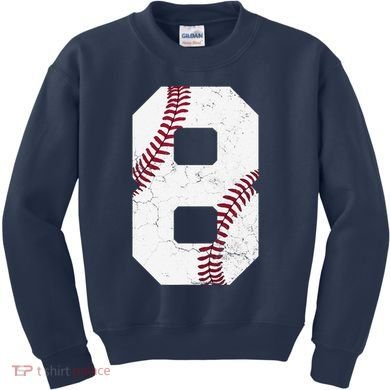 2016 8th Birthday Gift 8 Years Old Baseball Eighth Kids Sweatshirt
