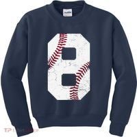2016 8th Birthday Gift 8 Years Old Baseball Eighth Kids Sweatshirt thumb 0