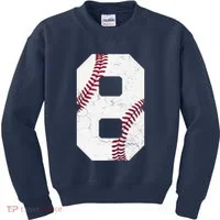 2016 8th Birthday Gift 8 Years Old Baseball Eighth Kids Sweatshirt thumb 0
