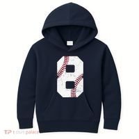 2016 8th Birthday Gift 8 Years Old Baseball Eighth Kids Hoodie thumb 0