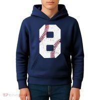 2016 8th Birthday Gift 8 Years Old Baseball Eighth Kids Hoodie thumb 4