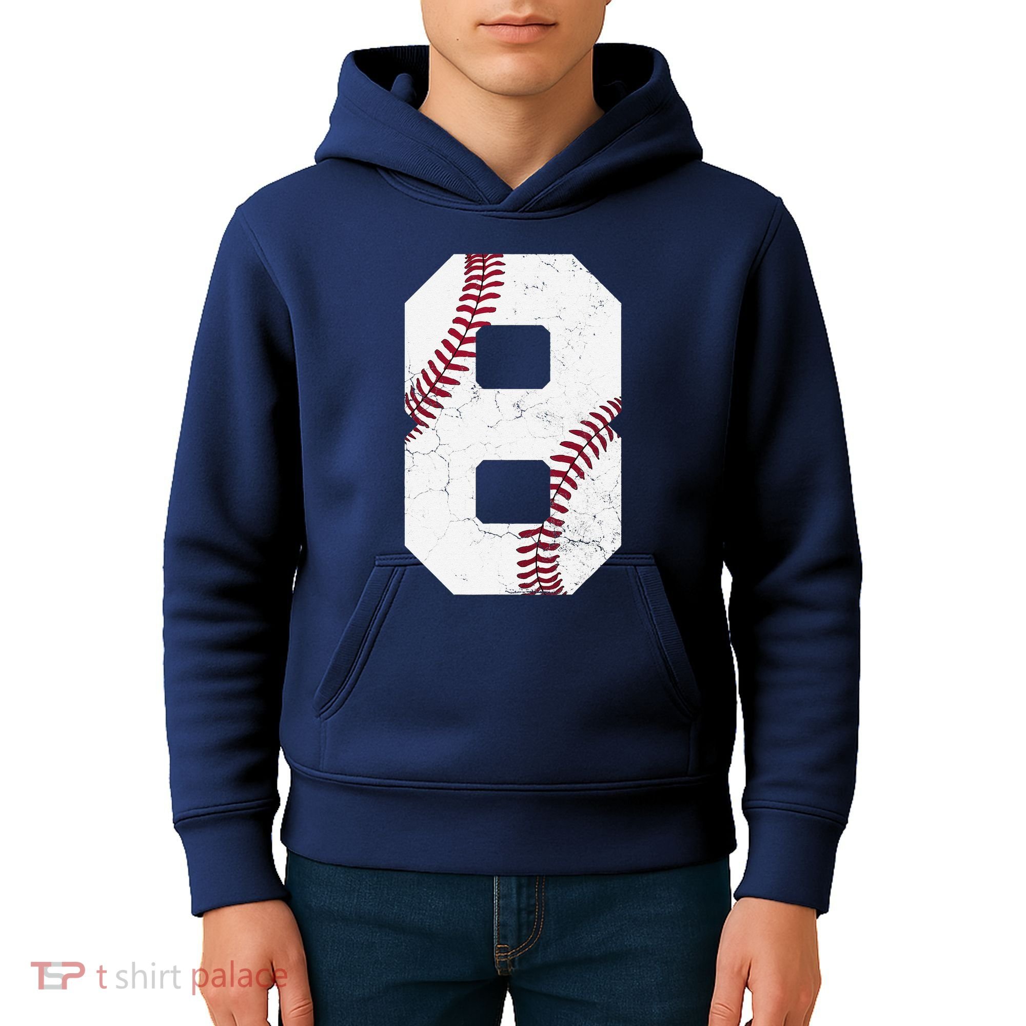 2016 8th Birthday Gift 8 Years Old Baseball Eighth Kids Hoodie