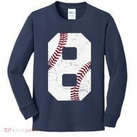 2016 8th Birthday Gift 8 Years Old Baseball Eighth Kids Long Sleeve Shirt thumb 0