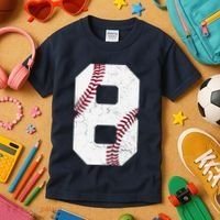 2016 8th Birthday Gift 8 Years Old Baseball Eighth Kids T-Shirt thumb 3