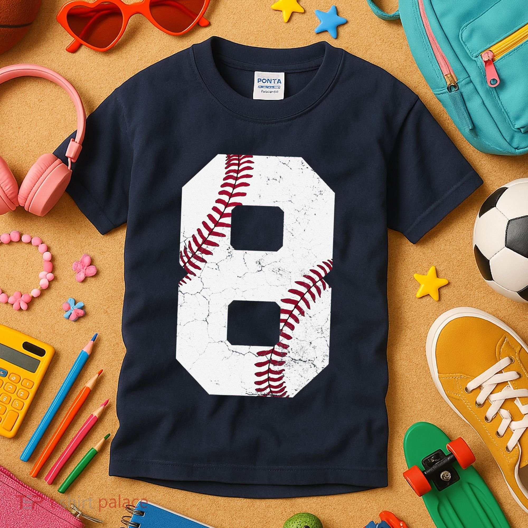 2016 8th Birthday Gift 8 Years Old Baseball Eighth Kids T-Shirt