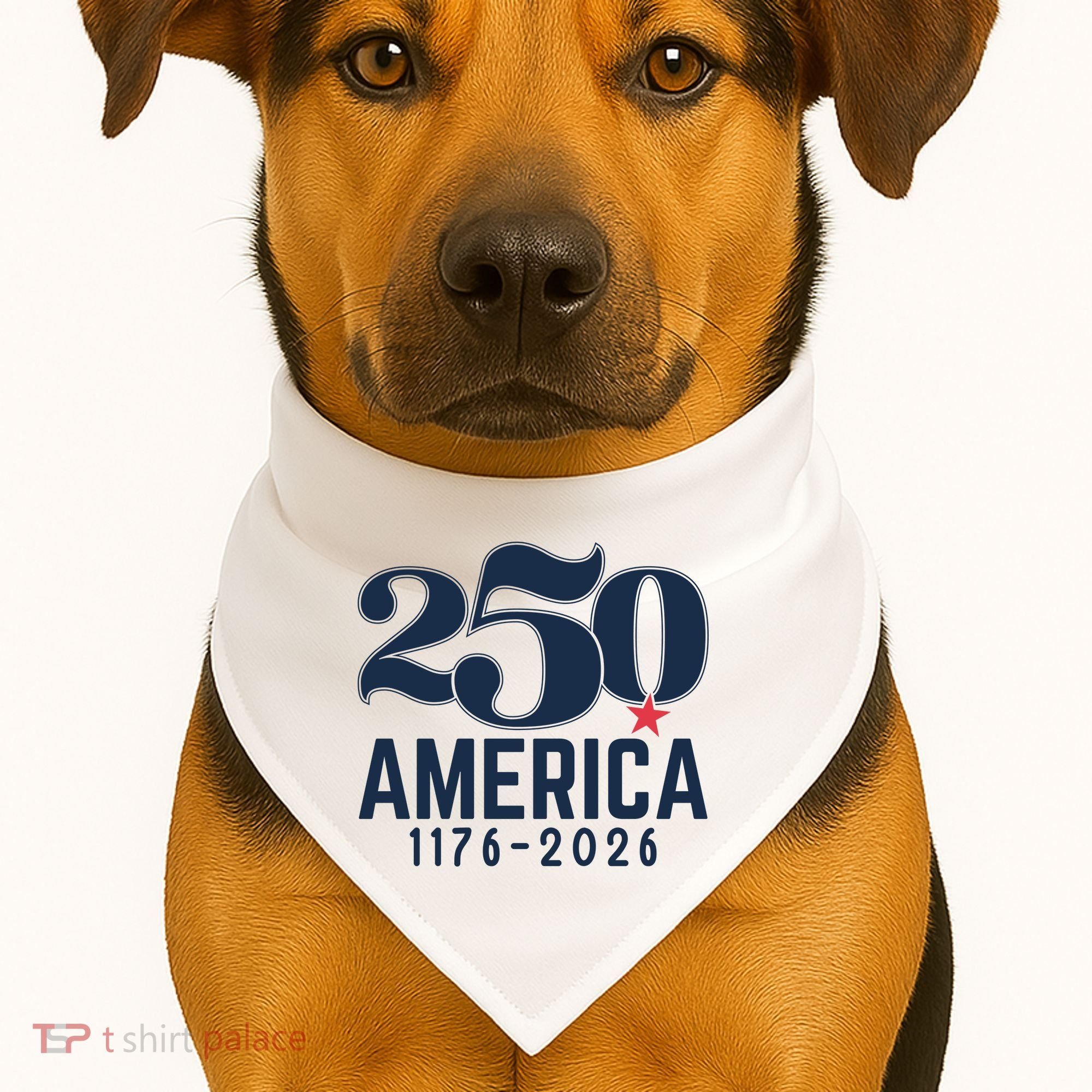 250 America 1776-2026 USA-Made Doggie Bandana