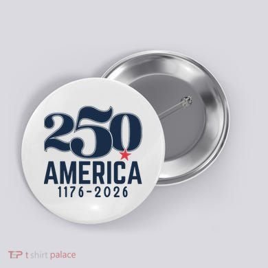 250 America 1776-2026 Button