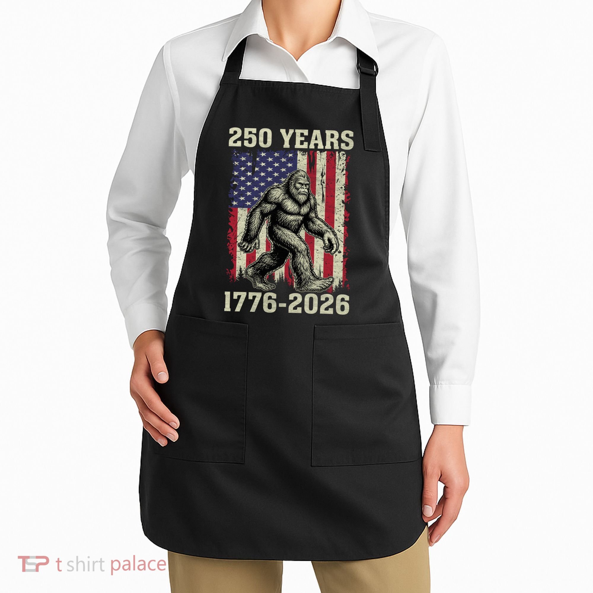 250th Anniversary 1776-2026 Big Foot USA 250 Years Apron
