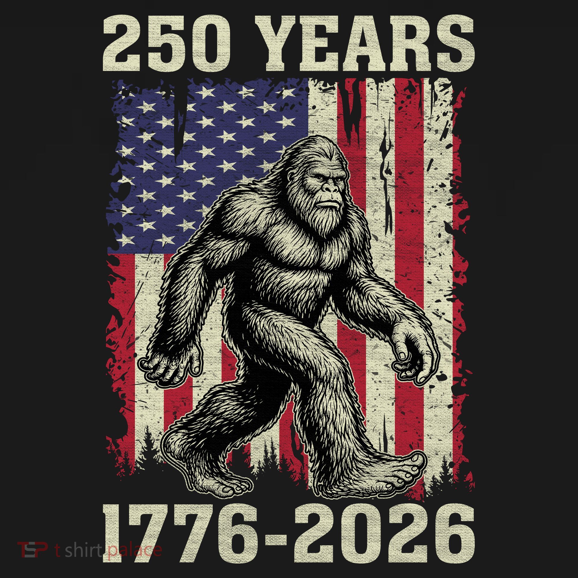 250th Anniversary 1776-2026 Big Foot USA 250 Years Apron