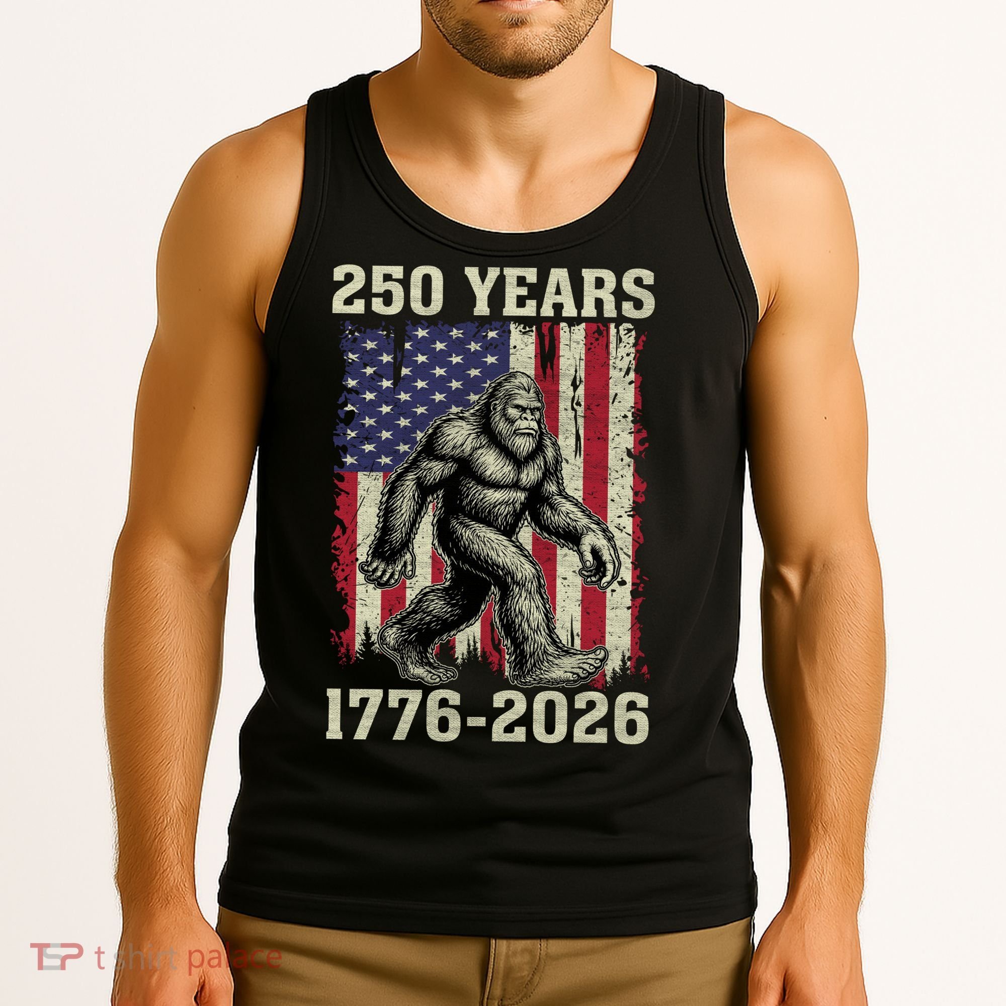 250th Anniversary 1776-2026 Big Foot USA 250 Years Tank Top