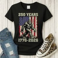 250th Anniversary 1776-2026 Big Foot USA 250 Years Women's T-Shirt thumb 3