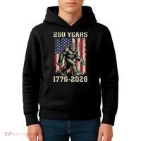 250th Anniversary 1776-2026 Big Foot USA 250 Years Kids Hoodie thumb 4