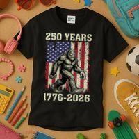 250th Anniversary 1776-2026 Big Foot USA 250 Years Kids T-Shirt thumb 3