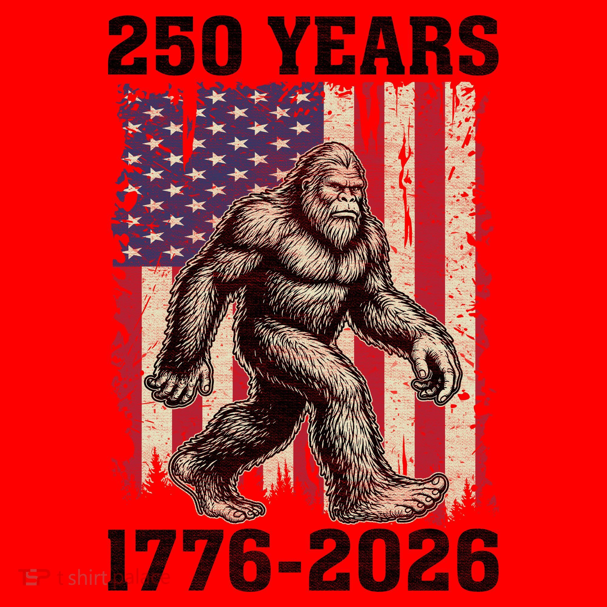 250th Anniversary 1776-2026 Big Foot USA 250 Years Santa Hat