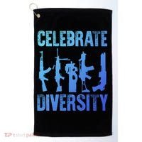 2Nd Adt 2A Pro Guns Celebrate Diversity Cool Gift Golf Towel thumb 0