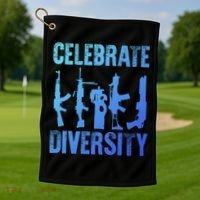2Nd Adt 2A Pro Guns Celebrate Diversity Cool Gift Golf Towel thumb 1