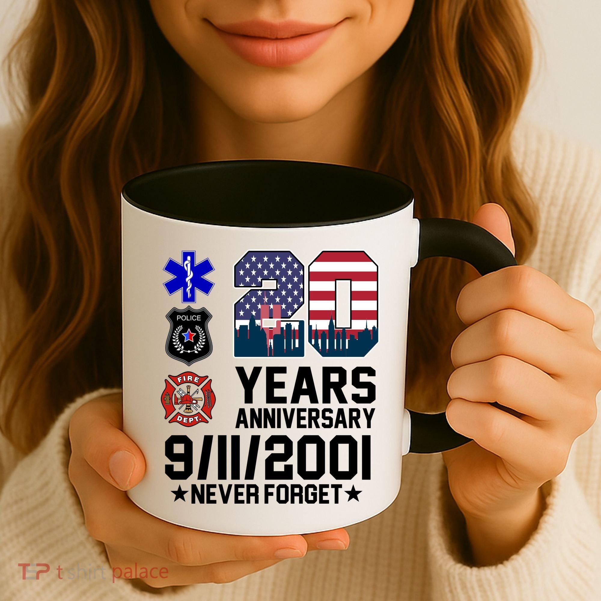20th Anniversary 9/11/2001 Never Forget 911 Coffee Mug