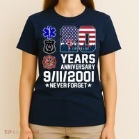 20th Anniversary 9/11/2001 Never Forget 911 T-Shirt thumb 4